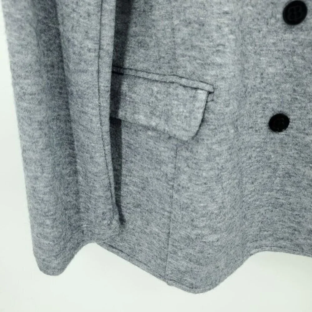 Betabrand LuxeMelange Double Breasted Blazer XL Charcoal Gray